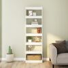 vidaXL Book Cabinet High Gloss White Engineered Wood 78.0 in tall