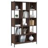 vidaXL Bookcase Brown oak Engineered wood Medium-Large Bookcase