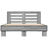 vidaXL Bed Frame Grey Sonoma Engineered wood, metal, plywood Full
