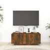 vidaXL TV Cabinet Smoked Oak Engineered Wood 39.4 x 13.8 x 15.7 in