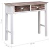 vidaXL Console Table Brown and White Paulownia wood and Poplar wood