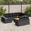 vidaXL Garden Sofa Set Black