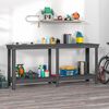vidaXL Work Bench Grey 70.9x19.7x31.5" Solid Wood Pine