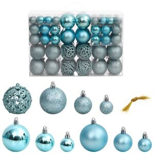 vidaXL Christmas Bauble Set of 100 Turquoise Polystyrene Variety pack