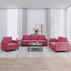 vidaXL Sofa Set Wine red Velvet (100% polyester), metal, textilene, plywood