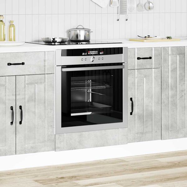 vidaXL Oven Cabinet Concrete Gray Engineered Wood Compact