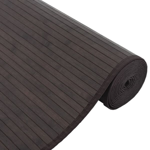 vidaXL Rug Dark brown Bamboo Large Rug Rectangular Modern Durable