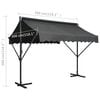 vidaXL Awning Anthracite Powder-coated steel, 100% polyester with PU coating