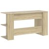 vidaXL Desk Sonoma Oak Engineered Wood 55.1 in x 19.7 in x 29.5 in Desk