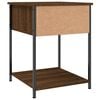 vidaXL Bedside Table Brown Oak Engineered wood 17.3 x 17.7 x 22.8 in