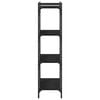 vidaXL Bookcase Black Engineered wood, metal Medium Adjustable Feet