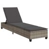 vidaXL Sun Lounger with Cushions Grey 55x200x25,5cm Poly Rattan