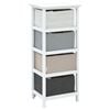 vidaXL Storage Cabinet White, Grey, Beige, Black Paulownia wood, MDF
