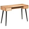 vidaXL Writing Table Natural wood with black legs Solid acacia wood Medium