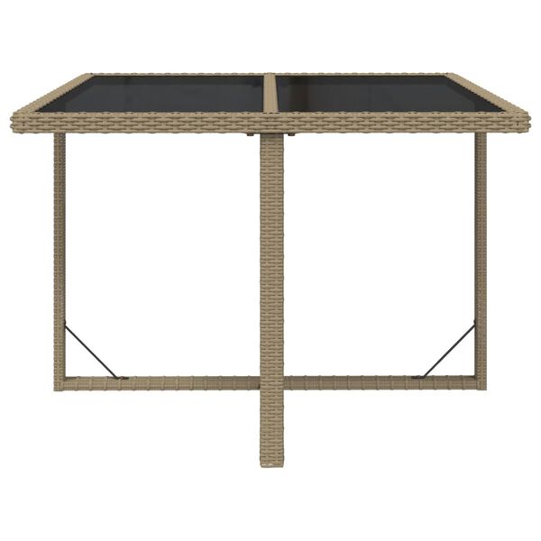 vidaXL Garden Table Beige and Black