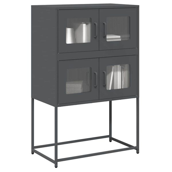vidaXL Highboard Anthracite Cold-rolled steel Medium Highboard