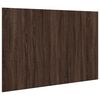 vidaXL Bed Headboard With Cabinet Brown Oak Engineered wood Standard