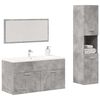 vidaXL Bathroom Furniture Set Concrete grey Engineered wood Medium