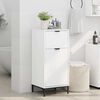 vidaXL Bathroom Cabinet with Door High gloss white 39.5 x 36 x 88 cm