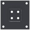 vidaXL Post Bases Square 12 pcs Anthracite 2.80x2.80" Powder-coated Steel