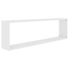 vidaXL Wall Shelf Set of 4 White Engineered wood