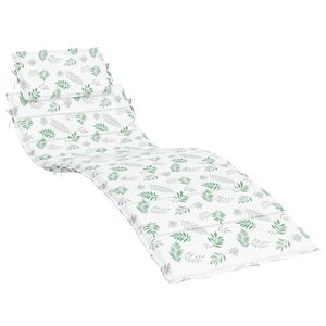 vidaXL Sun Lounger Cushion Leaf Pattern Oxford fabric, Foam fiber