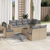 vidaXL Garden Sofa Set Beige PE Rattan Large UV-resistant materials