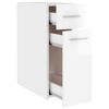 vidaXL Apothecary Cabinet High gloss white Engineered wood Compact
