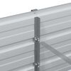 vidaXL Garden Raised Bed Silver Galvanized Steel 94.5x15.7x30.3 in
