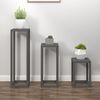 vidaXL Plant Stand Set Set of 3 Grey Solid pine wood