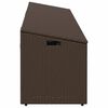 vidaXL Garden Storage Box Brown PE rattan 86.6 in x 19.7 in x 22.8 in