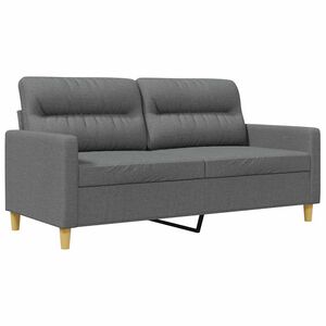 vidaXL 2-Seater Sofa Dark Grey Fabric (100% polyester), metal, textilene