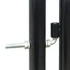 vidaXL Black Single Door Fence Gate 39.4x59.1"