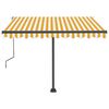 vidaXL Retractable Awning Yellow and White