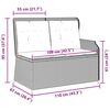 vidaXL Reclining Patio Bench Beige PE Rattan, powder-coated steel, polyester