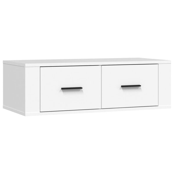 vidaXL TV Cabinet White Engineered wood Medium TV Cabinet Rectangular