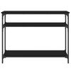 vidaXL Console Table Black 39.4"x11.4"x29.5" Engineered Wood