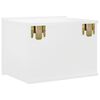vidaXL Bedside Cabinet Set of 2 High gloss white Engineered wood