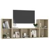 vidaXL TV Cabinet Set Sonoma Oak Engineered Wood Medium TV Cabinet Set