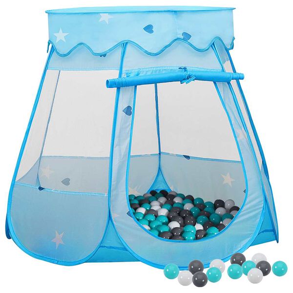 vidaXL Play Tent Blue, White, Grey, Mint Green