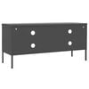 vidaXL TV Cabinet Gray Steel Medium Levelers TV Cabinet Rectangular