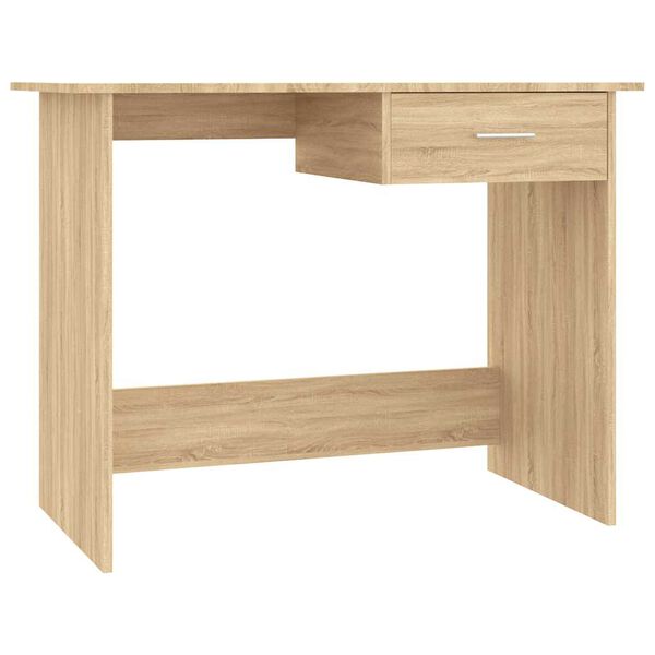 vidaXL Desk Sonoma Oak Engineered Wood Compact Corner Desk Rectangular