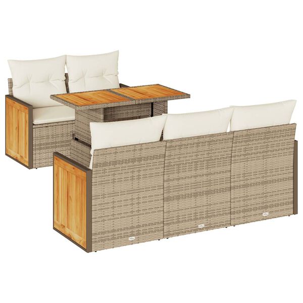 vidaXL Garden Sofa Set Beige