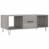 vidaXL Coffee Table Grey Sonoma Engineered wood, iron 40.2x19.7x15.7 in