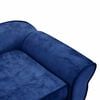vidaXL Dog Sofa Blue Plush (80% polyester, 20% cotton), solid fir wood