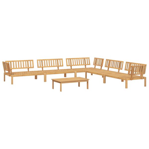 vidaXL Pallet Sofa Set Natural Wood Solid Acacia Wood Large Modular