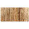vidaXL Dining Table Natural Wood and Black Rough Mango Wood
