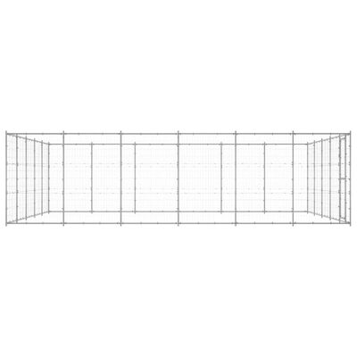 vidaXL Outdoor Dog Kennel Galvanized Steel 390.7 ft²