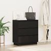 vidaXL Bedside Cabinet with Black 71 x 34.5 x 75 cm Engineered wood