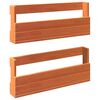 vidaXL Wall-mounted Shoe Rack Set of 2 Wax brown Solid pine wood